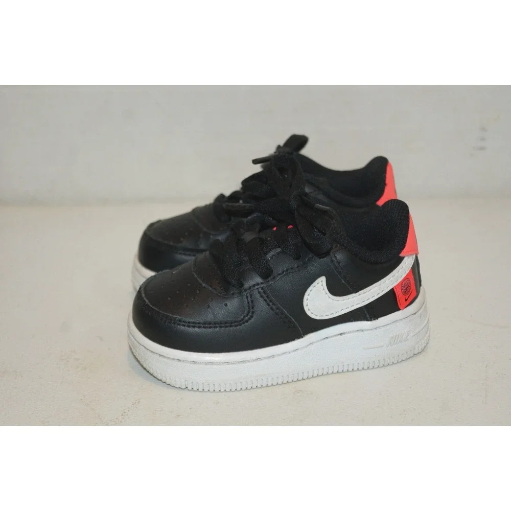 Nike Force 1 TD Sneaker Size 5C CN8541-001 Black White Baby Toddler